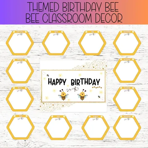 Bee Birthday Bulletin Board: Editable Classroom Decor