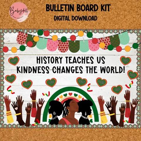 Black History Month Bulletin Board Kit | Inspirational Quotes | Editable February Classroom Decor