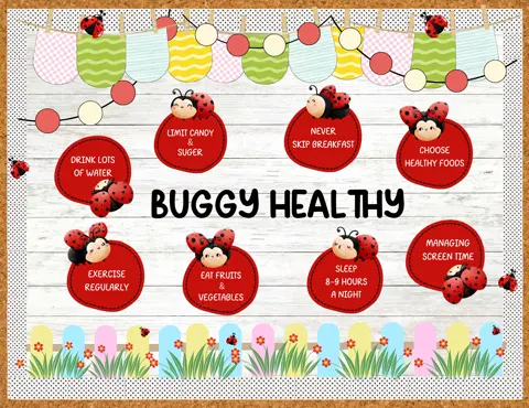 Buggy Healthy Habits Bulletin Board Kit: Classroom Decor