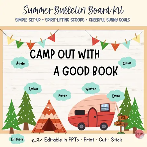 Camping Board Kit Adventure Back To School Classroom Decor For Elementary Teachers