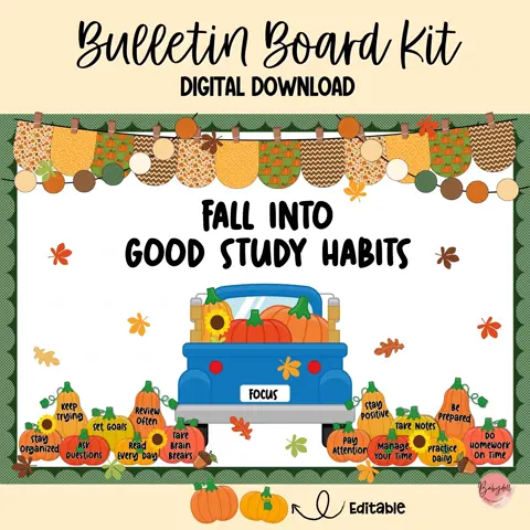 How to Print and Assemble a Fall Bulletin Board Kit