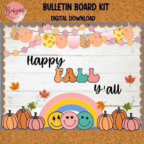 Fall Classroom Bulletin Board Kit: Autumn Decor (Digital Download)