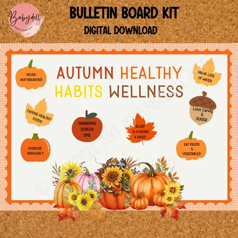 Fall Healthy Habits Bulletin Board Ideas for Classrooms and School Offices