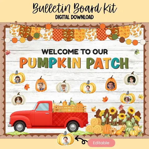 Farmhouse Scripture Bulletin Board for an Autumn Classroom