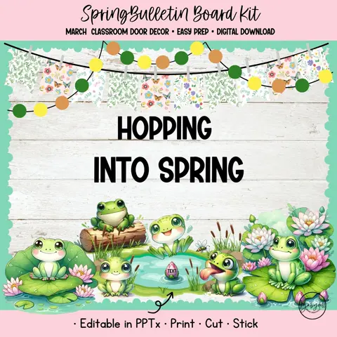 Frog Spring Bulletin Board Kit: Christian Classroom Decor