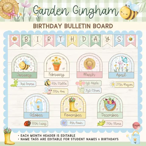 Birthday Displays printable classroom decor collection
