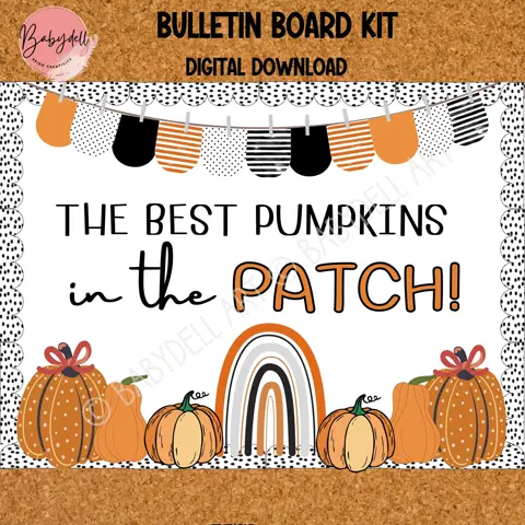 Halloween Pumpkin Bulletin Board Kit: Fall Classroom Decor
