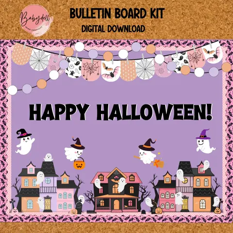 Happy Halloween Bulletin Board Kit: Christian Classroom Decor (Printable)