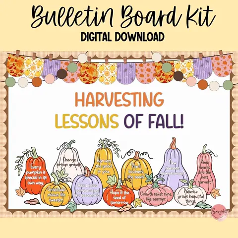 Inspirational Fall Bulletin Board Kit for a Growth Mindset Classroom