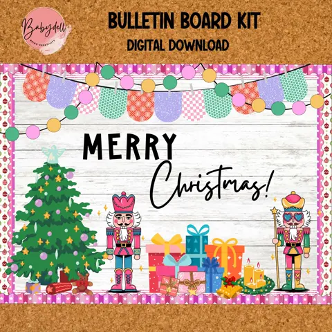 Nutcracker Christmas Bulletin Board | Festive Classroom Decor | December Holiday Bulletin Ideas | Winter Theme Decorations
