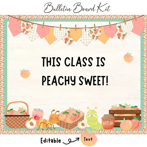 Peachy Sweet Summer Bulletin Board Kit: Classroom Decor