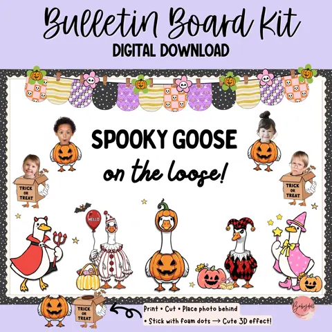 Personalized Photo Halloween Bulletin Board Kit for Classroom Decor