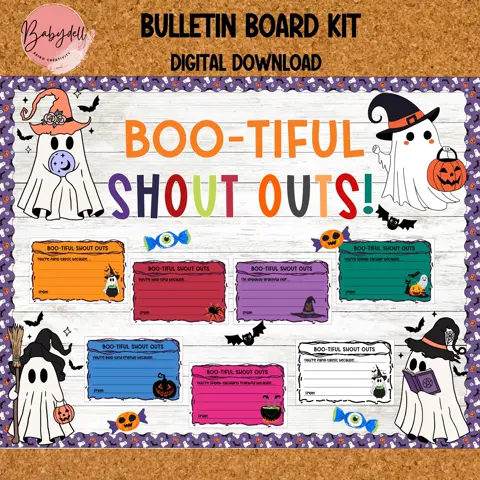 Printable Halloween Shout Out Board for Positive Staff and Classroom Culture