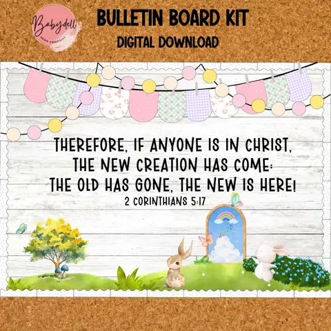 Rainbow Gate Bulletin Board Kit: Christian Classroom Decor (Digital Download)