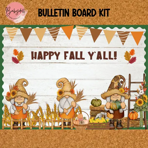 Rustic Farmhouse Fall Bulletin Board Kit: Classroom Decor (Printable Digital Download)