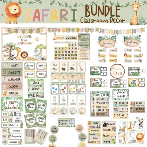 Colorful BabyDellArt classroom display