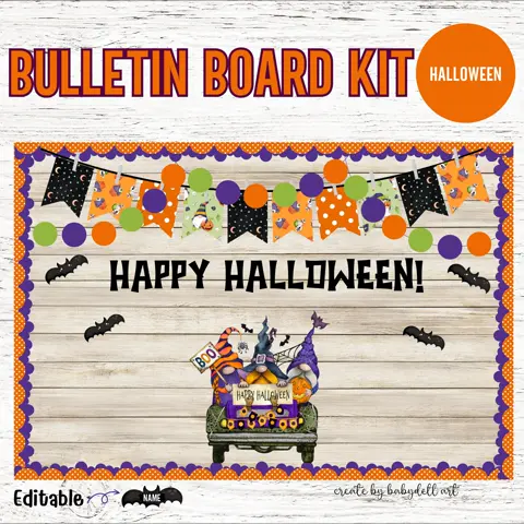 Truck Halloween Bulletin Board Kit (Digital Download)