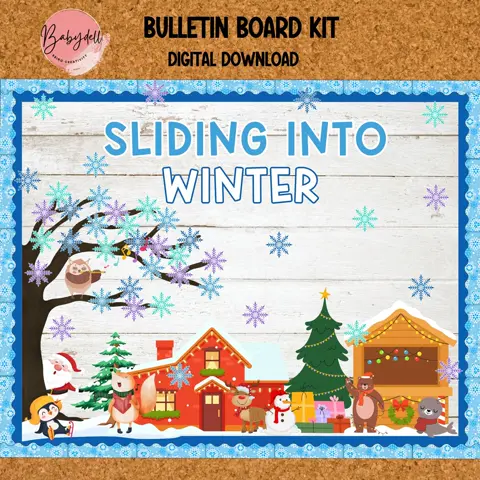 Winter Classroom Bulletin Board Kit: Christian Christmas Decor (Digital Download)