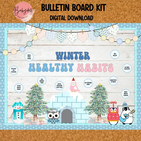 Winter Healthy Habits Bulletin Board Kit
