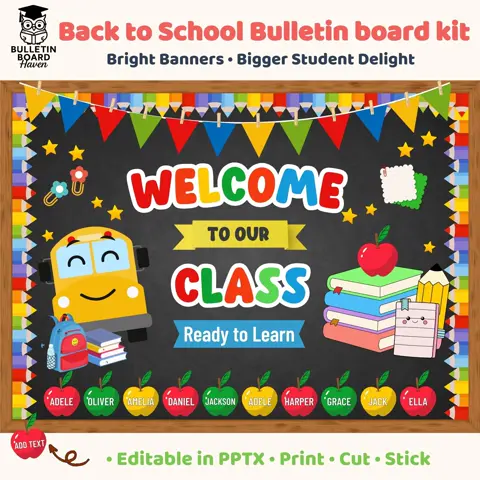 Editable Student Name Displays for Back-to-School Decor