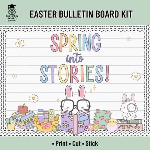 Easter Bulletin Board Kit Chillin With My Peeps Classroom Door Decor Editable Names