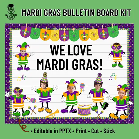 Mardi Gras Bulletin Board Kit Let The Good Times Roll Classroom Decor