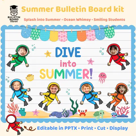 Ocean Bulletin Board Summer Under The Sea Door Decor For Elementary Teachers