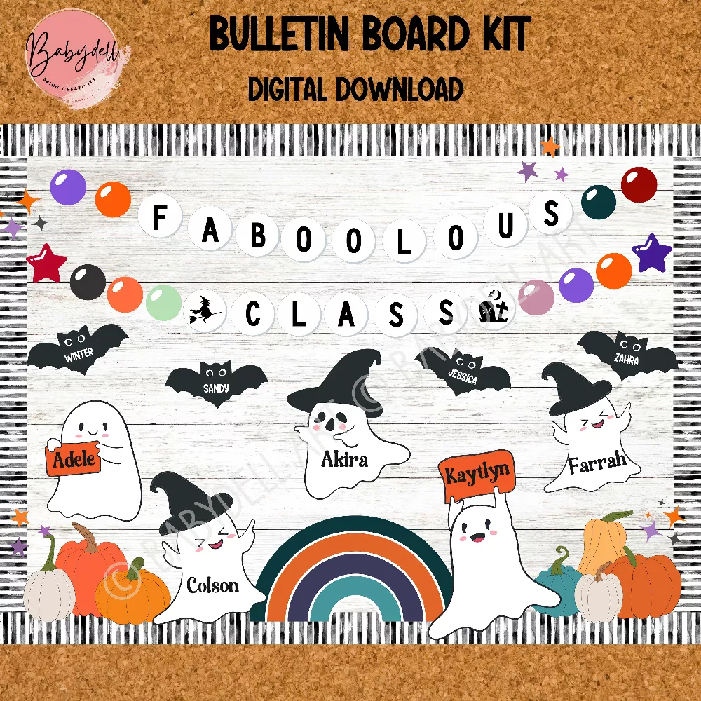Fall & Halloween Bulletin Board Kit – Friendship Bracelet Themed Classroom Decor