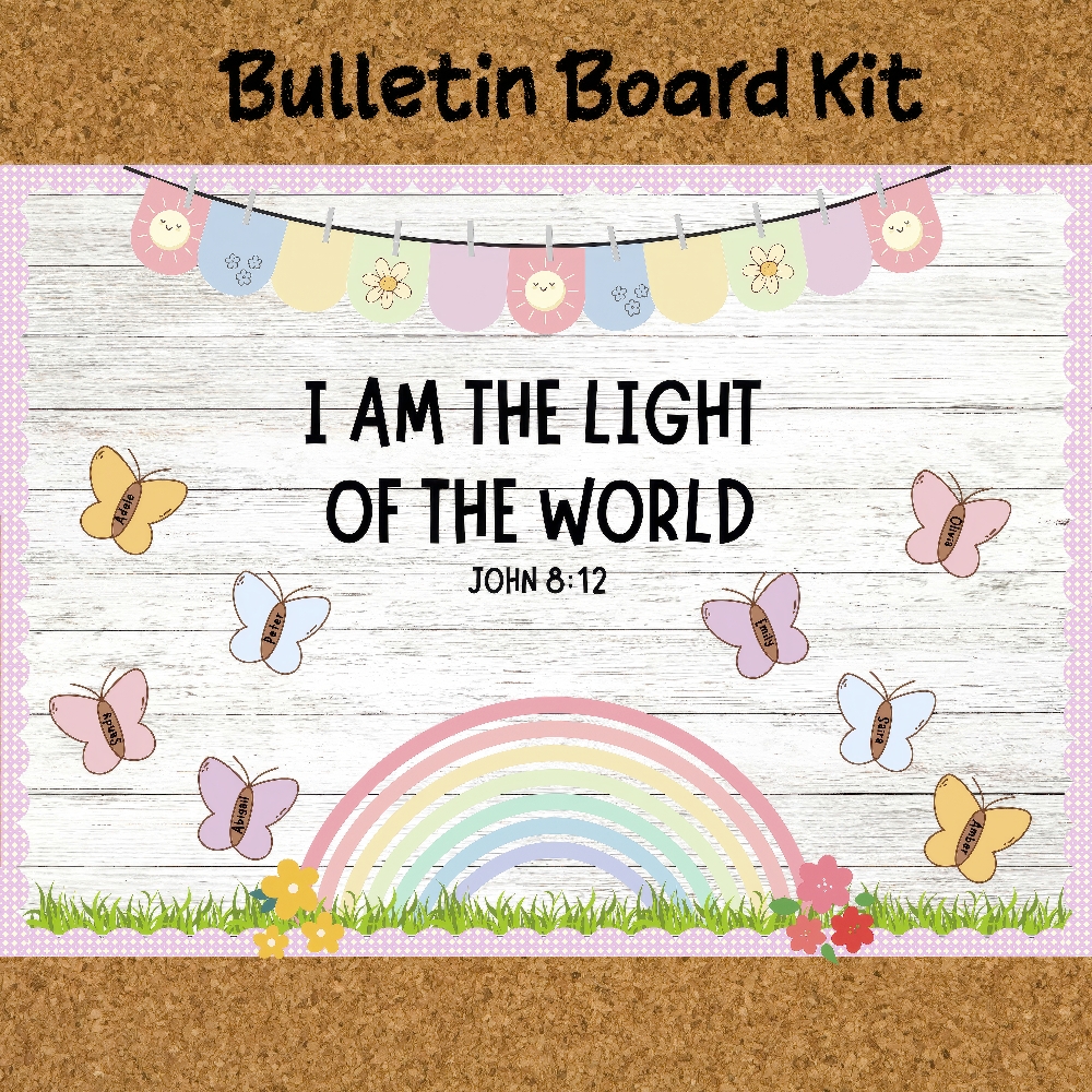 “Be a Light” Matthew Bulletin Board Kit – Christian Classroom Decor