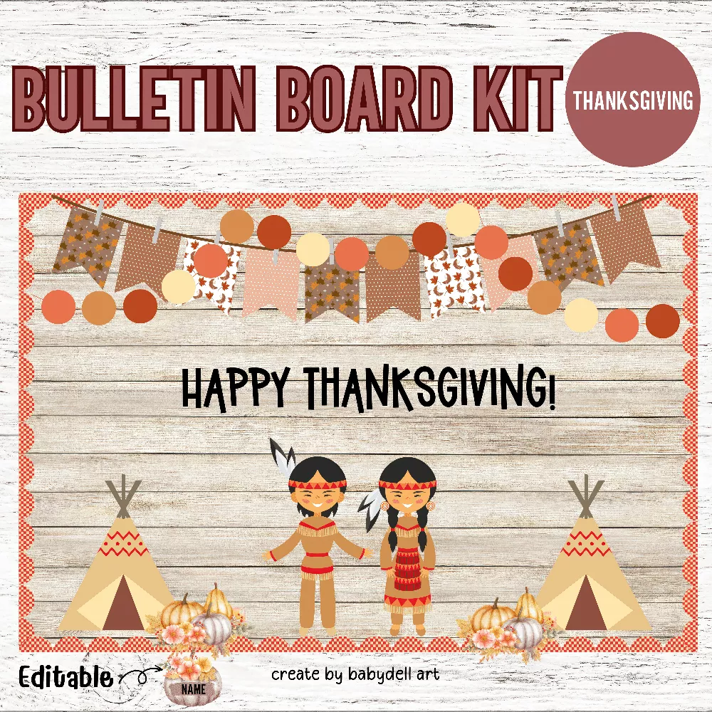 Fall-themed classroom bulletin board