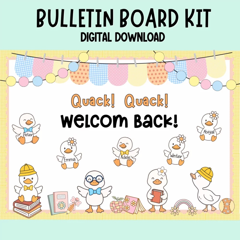Cute Duck and Goose Friendship Decor Kit | Editable Back to School