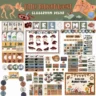Colorful editable boho dinosaur-themed classroom decor for educators.