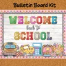 A classroom bulletin board with a printable glitter effect saying 'Ready to Shine' for back to school in August.