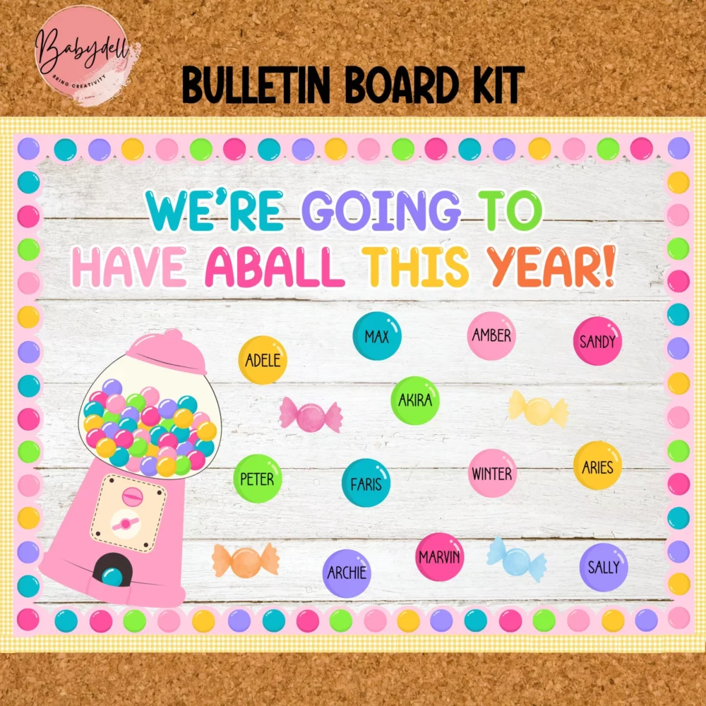 Gumball Door Decor Kit | Sweet Themed Back to School Display