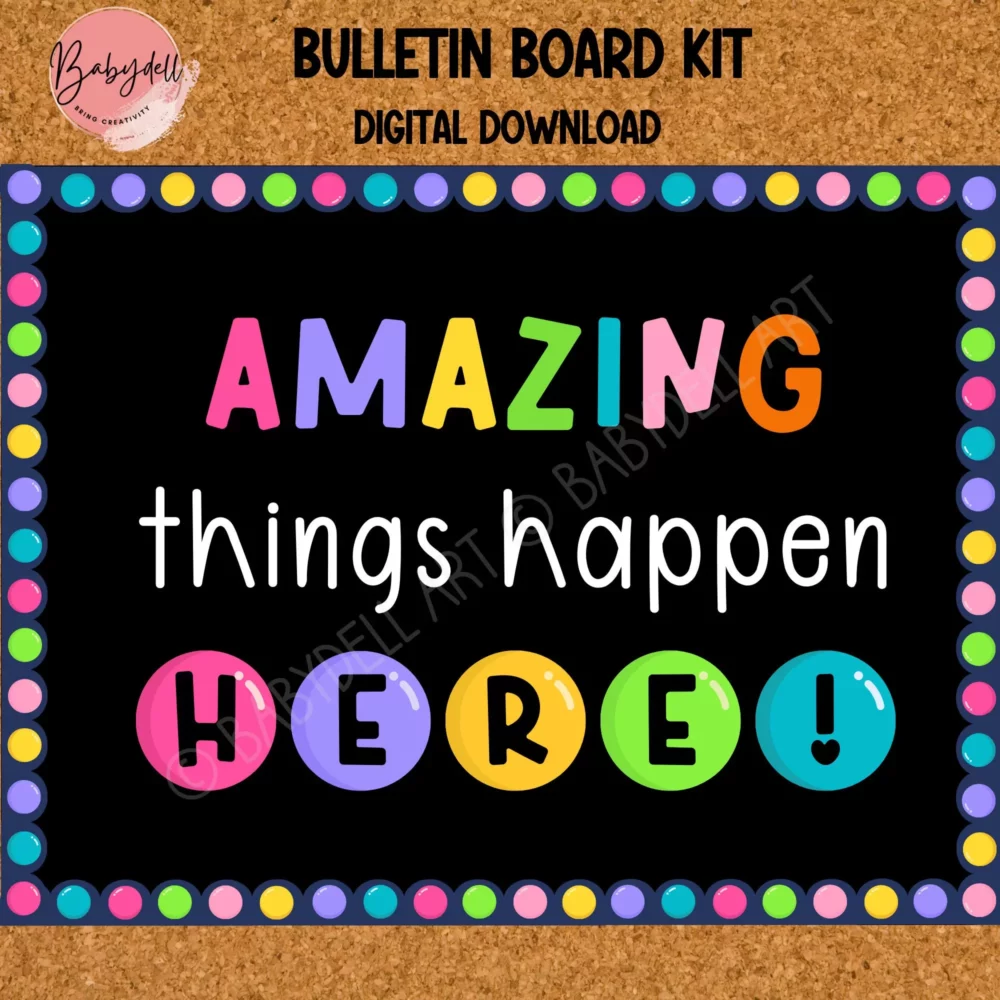 Editable Rainbow Bulletin Board for Back to School Classroom Decor