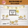 Colorful sunflower bulletin board kit for classroom decor