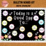 "Editable motivational bulletin board kit for classroom decor featuring colorful designs and encouraging messages."