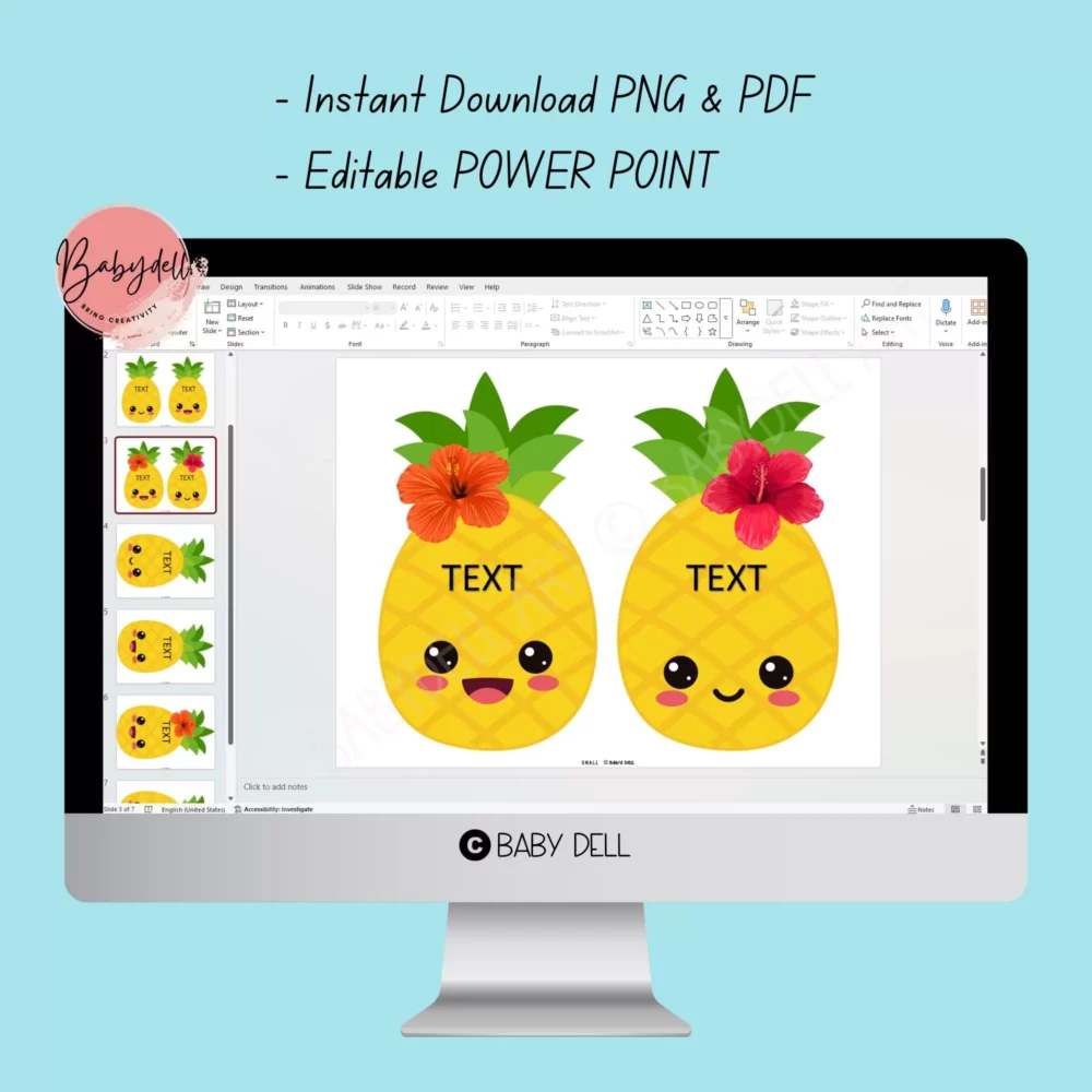 Editable bulletin board kit featuring playful pineapple designs for classroom decoration.