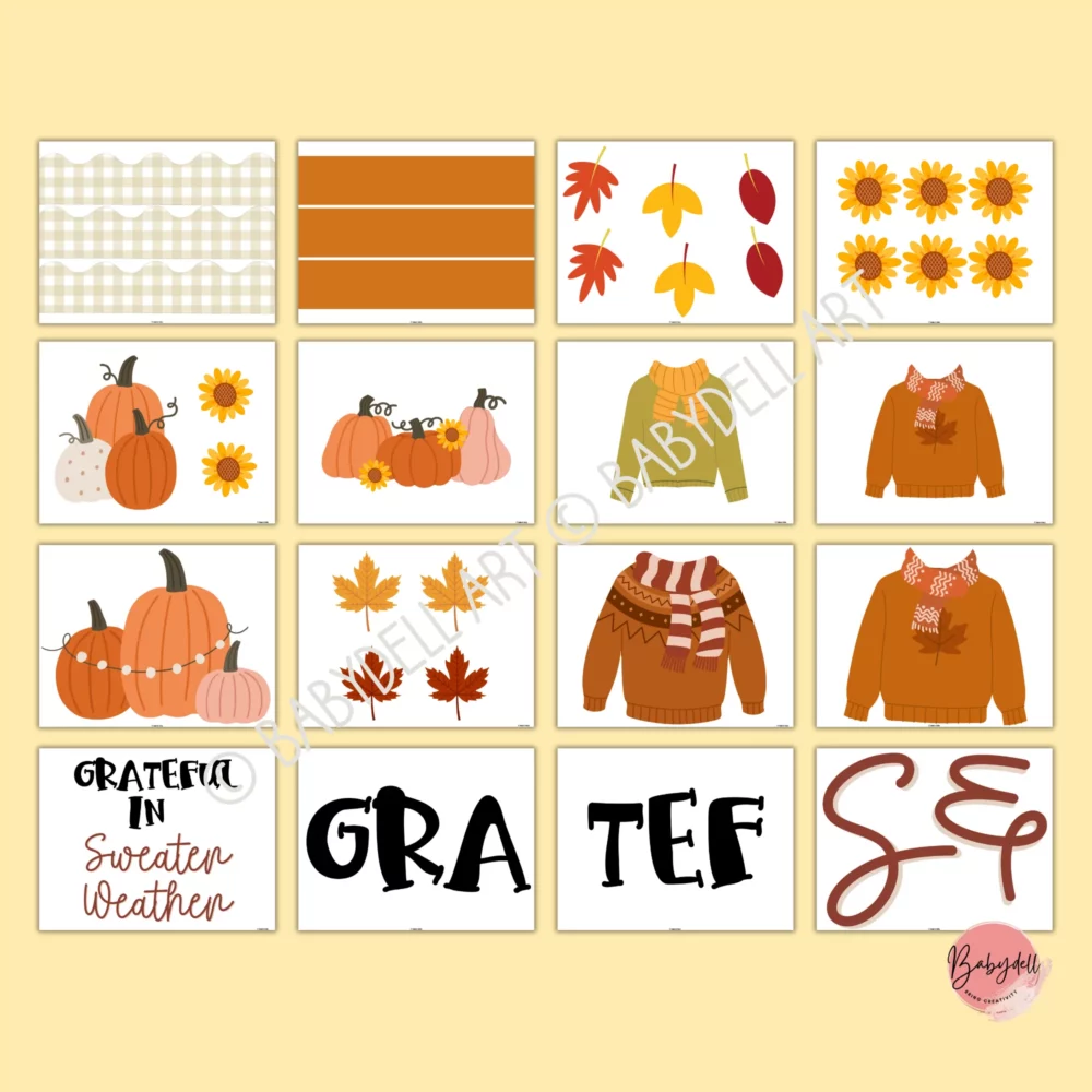 Editable bulletin board kit featuring cozy sweater weather theme for classroom decor