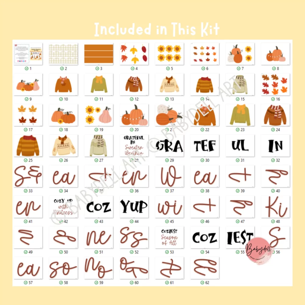 Editable fall-themed bulletin board kit featuring cozy sweater designs for classroom decor.