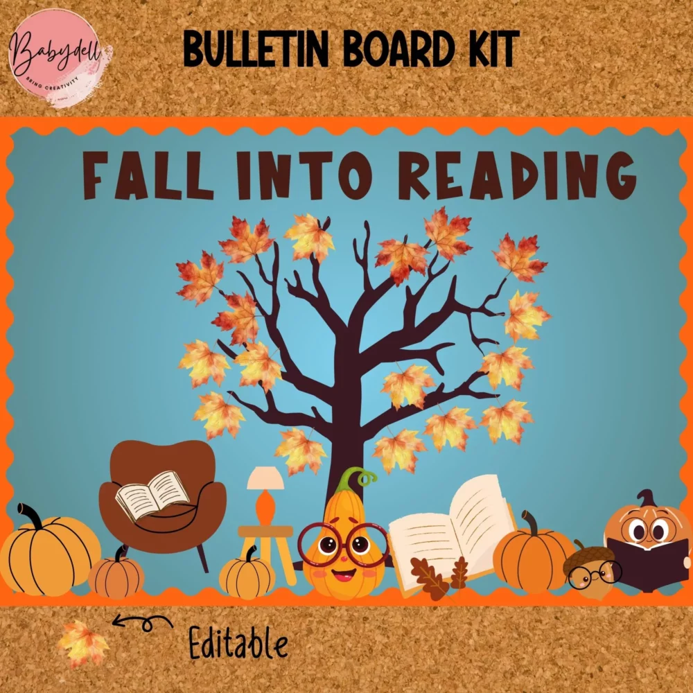 Fall into Reading Bulletin Board Kit | Cozy Autumn Library & Classroom Decor