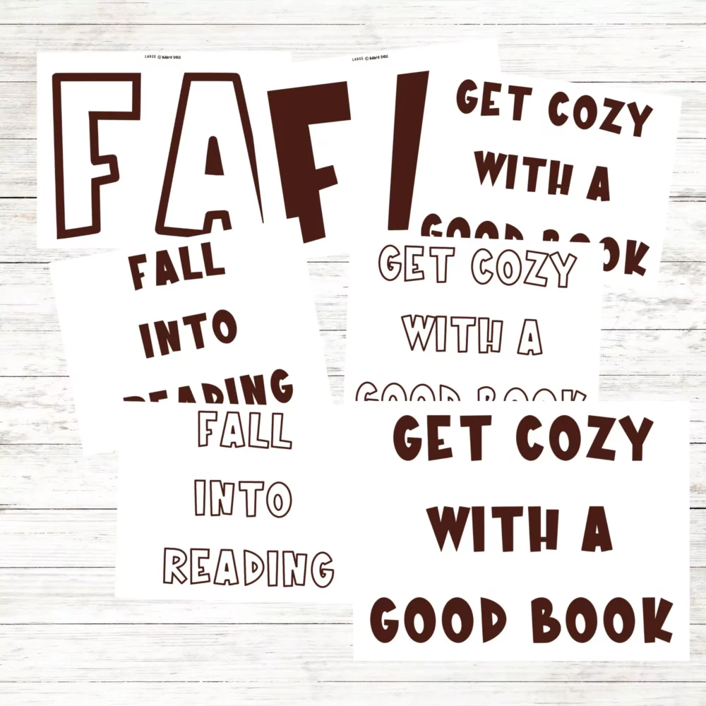 Fall-themed bulletin board kit for library and classroom decor featuring cozy autumn colors and reading motifs.