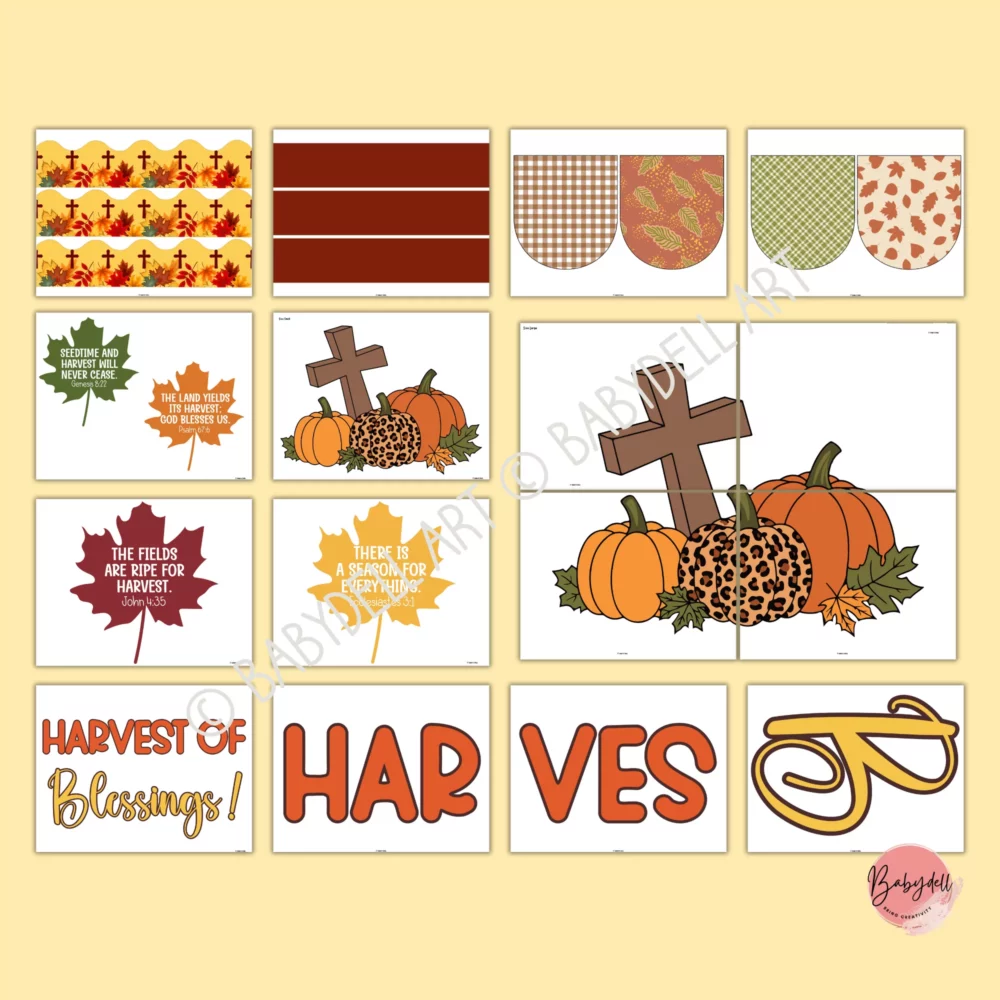 Editable fall-themed bulletin board kit featuring autumn sweaters and leaves for classroom decor.