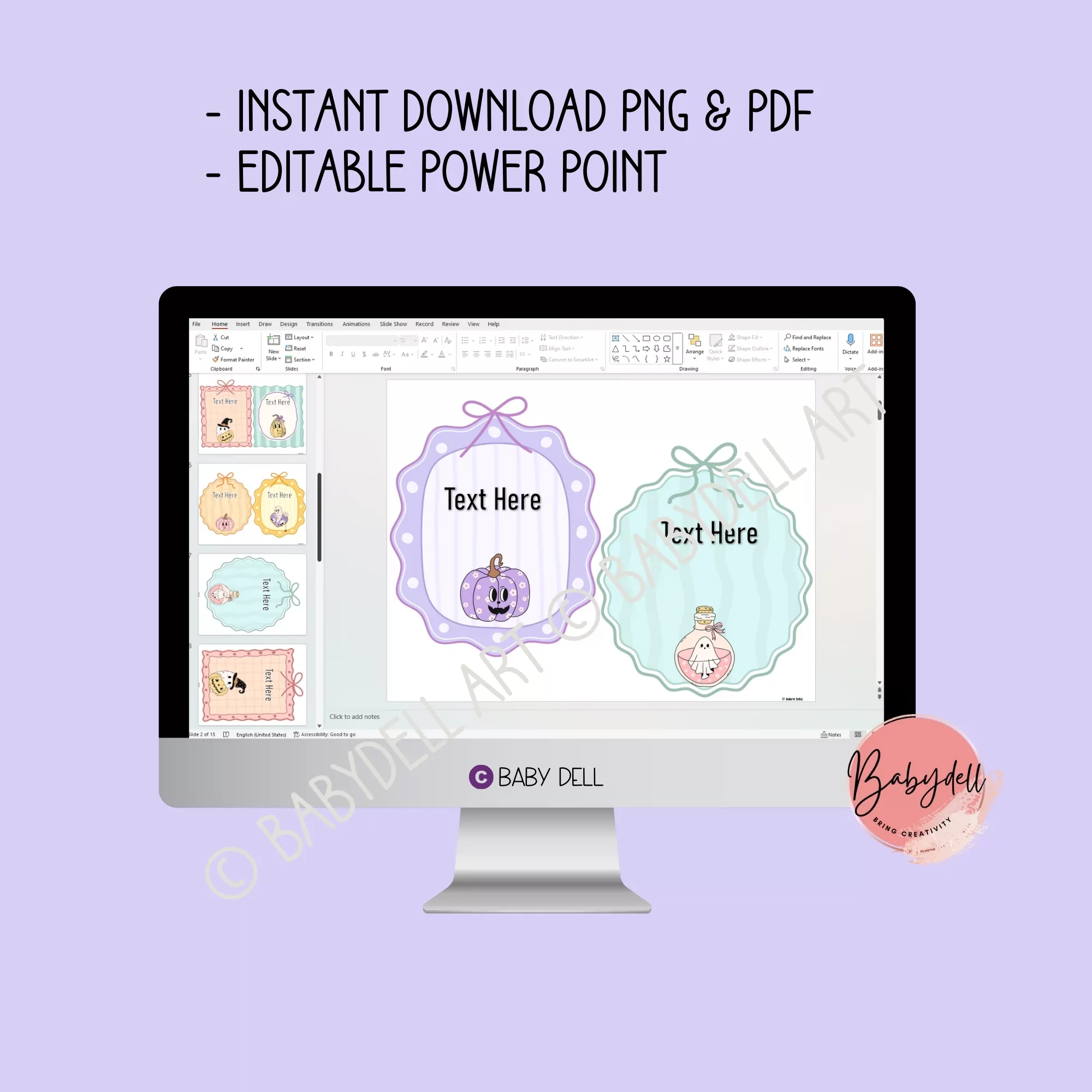 "Editable pastel Halloween bulletin board kit featuring positive affirmations for classroom decor."