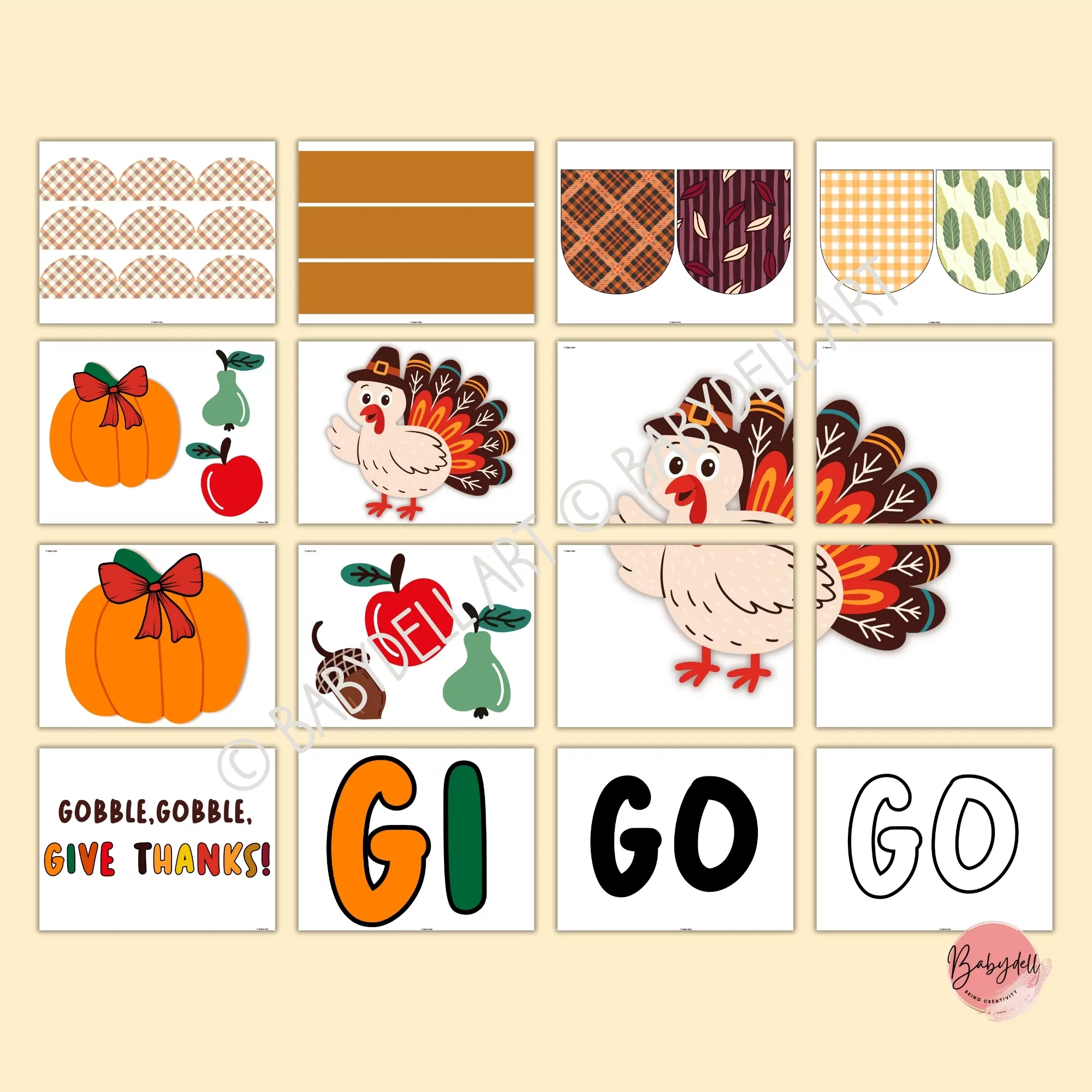 Colorful Thanksgiving bulletin board kit featuring editable turkey and autumn-themed decorations for classrooms.