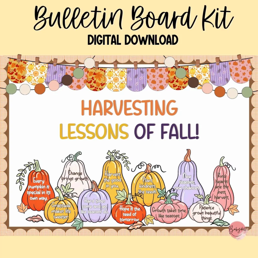 Inspirational Fall Bulletin Board Kit for a Growth Mindset Classroom