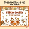 Colorful bulletin board kit featuring playful autumn-themed geese for classroom decor