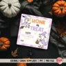 Colorful Halloween treat tags featuring a silly goose design for kids' classroom gifts.