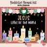 Colorful Advent candle bulletin board kit for Christmas decorations