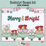 Editable Merry & Bright Christmas Tree Bulletin Board Kit for classrooms